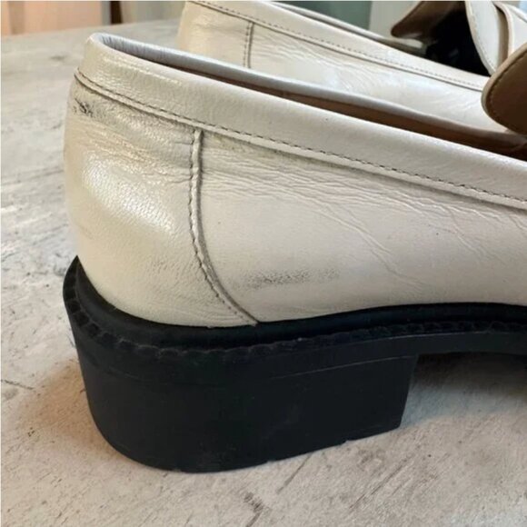 COACH Leah Leather Loafers – Cream, Size 9 - Picture 4 of 8